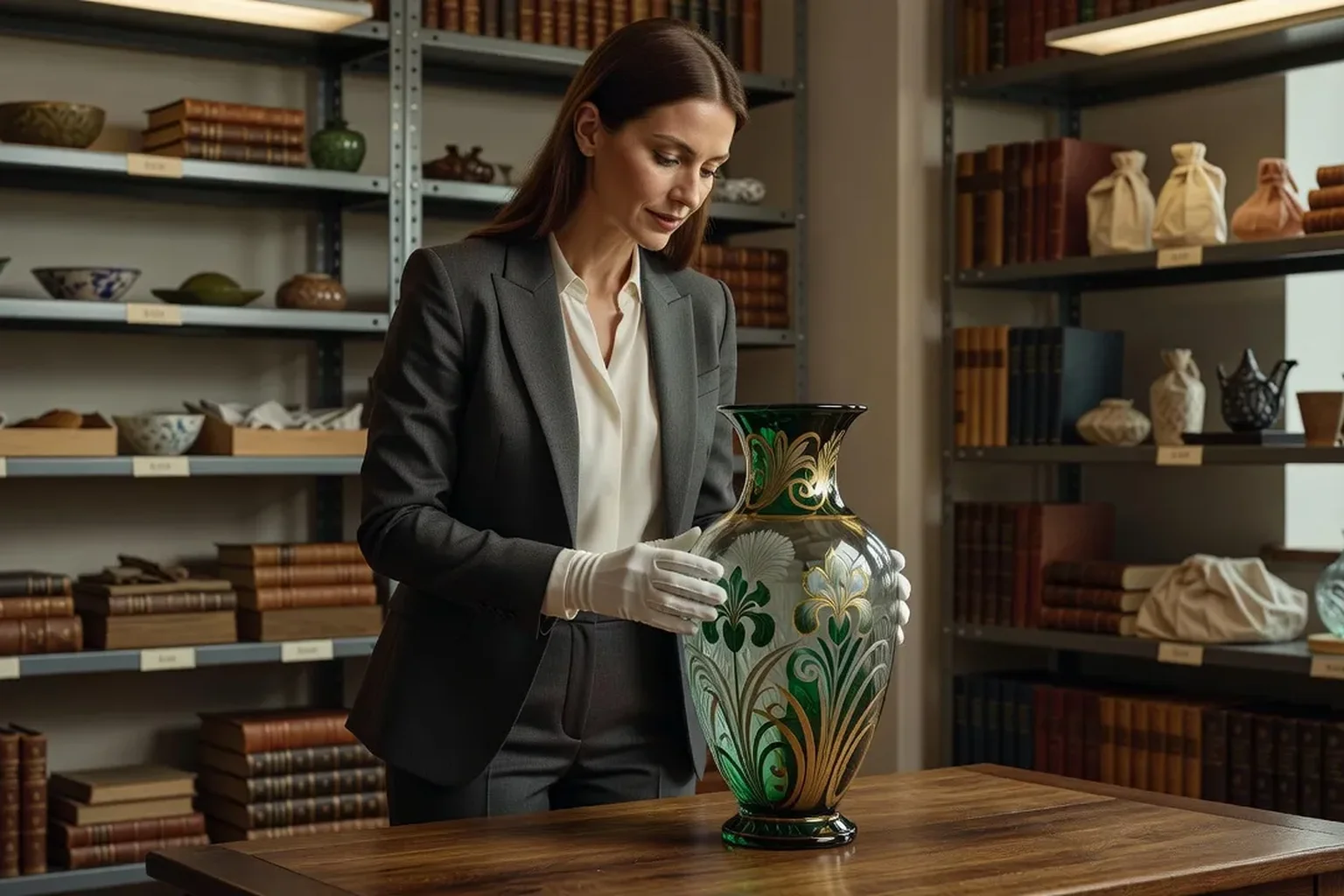 Vase en verre multicouche gravé aux teintes profondes et motifs floraux stylisés, dans le style Daum de la Belle Époque