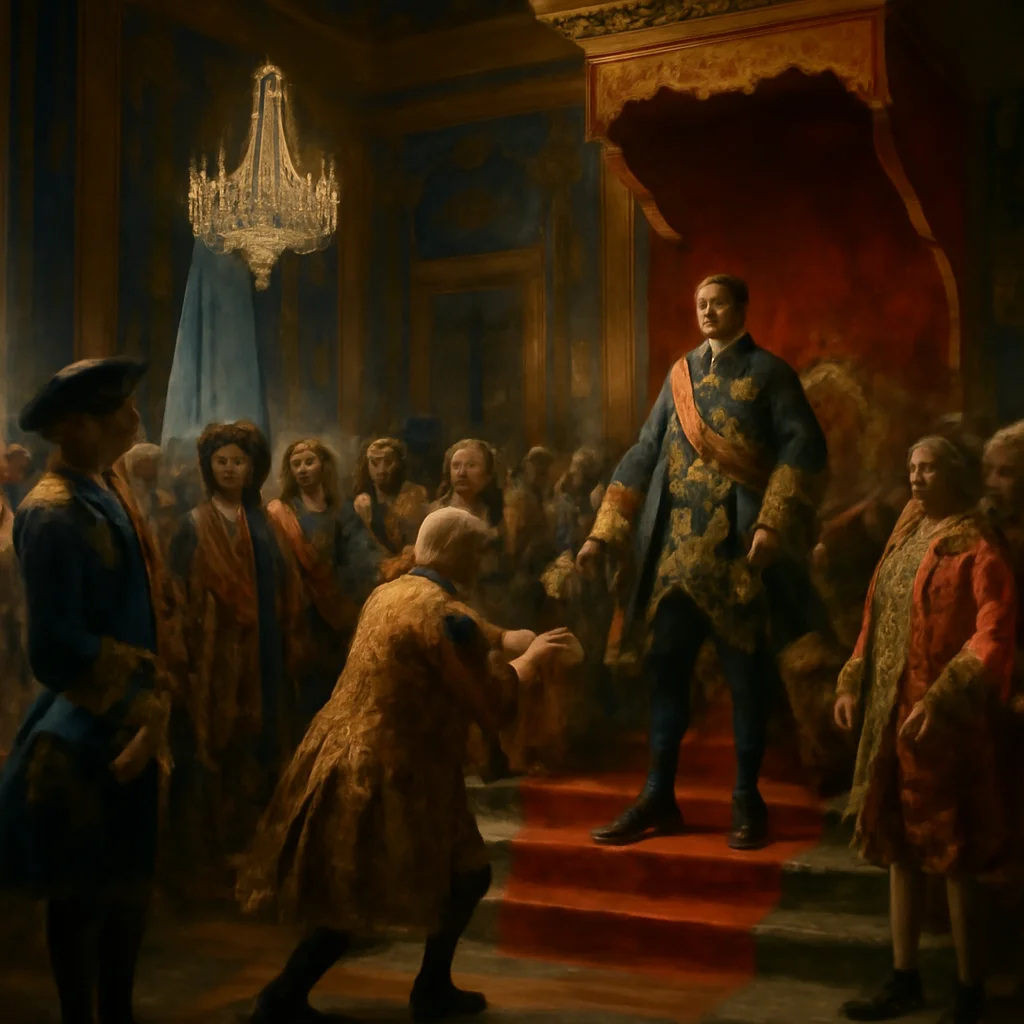 Pierre le Grand à la cour de Russie, style académique XIXe siècle
