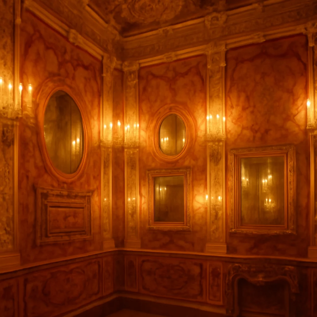 La Chambre d'Ambre restaurée à Tsarskoïe Selo — murs d'ambre, chandelier, splendeur impériale